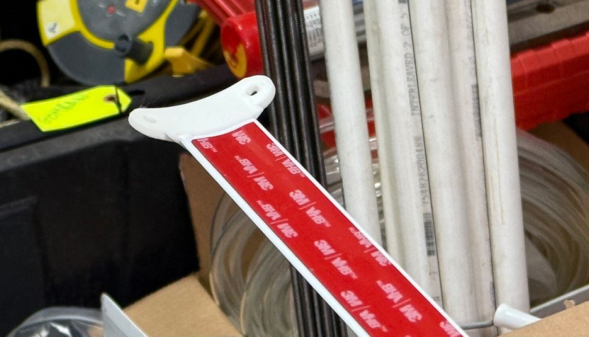 VHB tape applied along housing backside