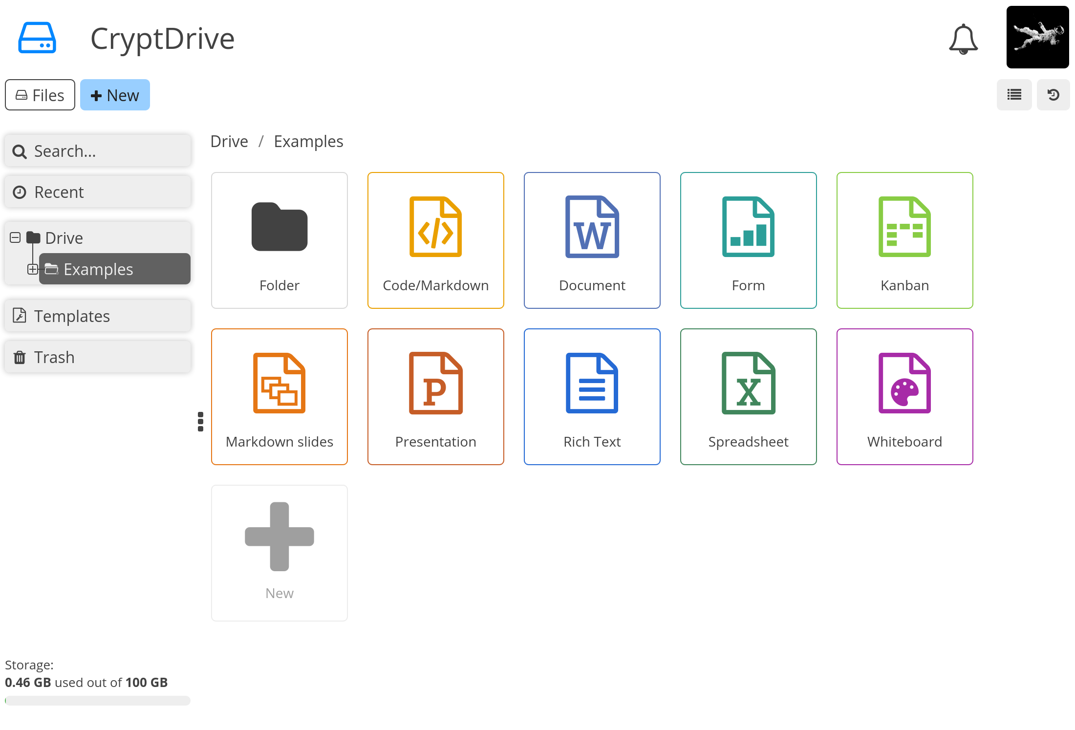 preview of the CryptDrive Drive screenshot