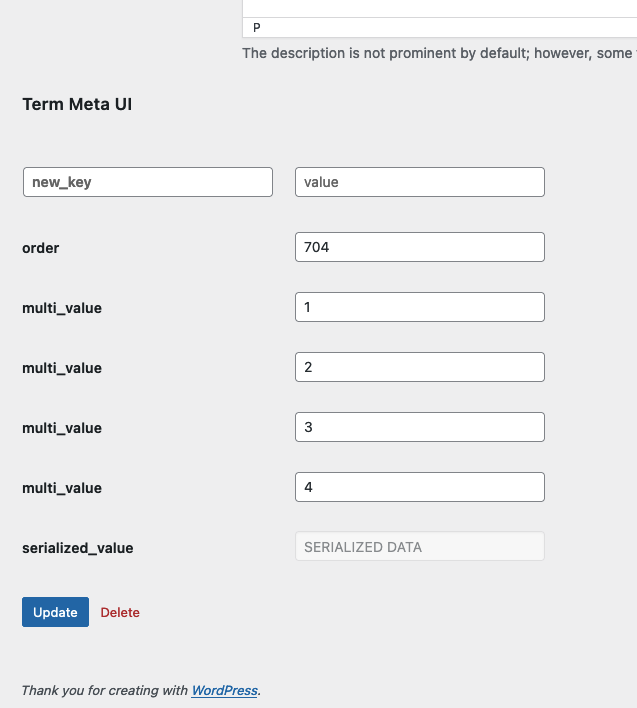 Term Meta UI