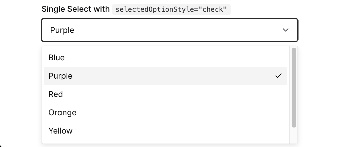 Check Highlighted Selected Option