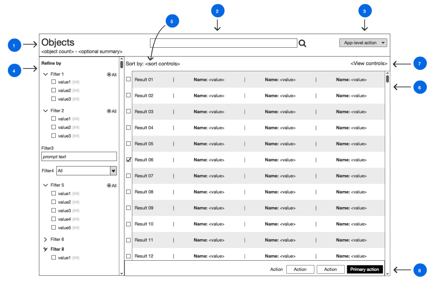 Mock inventory browser