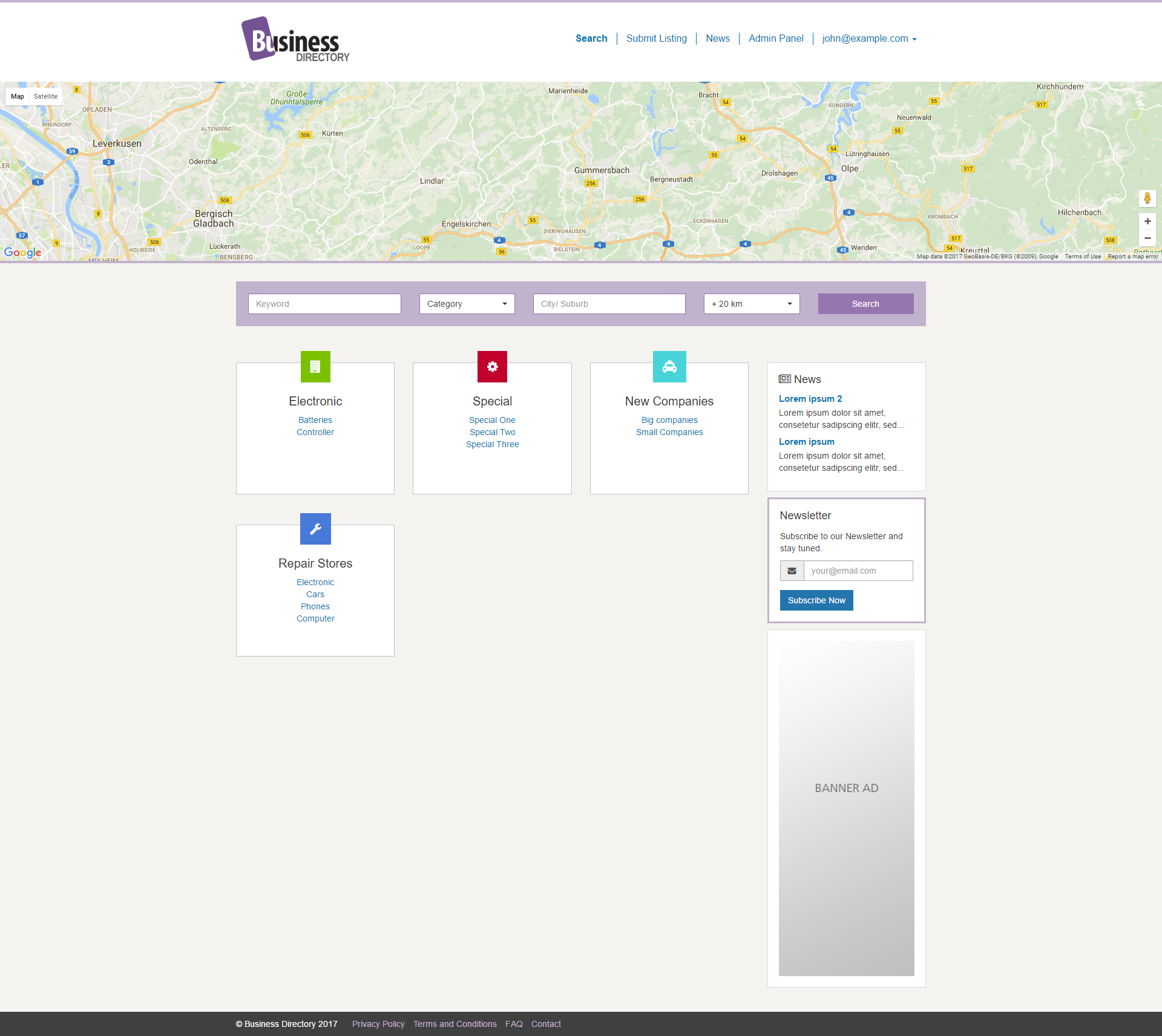 business directory template