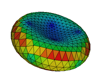 mesh colored by triangle area