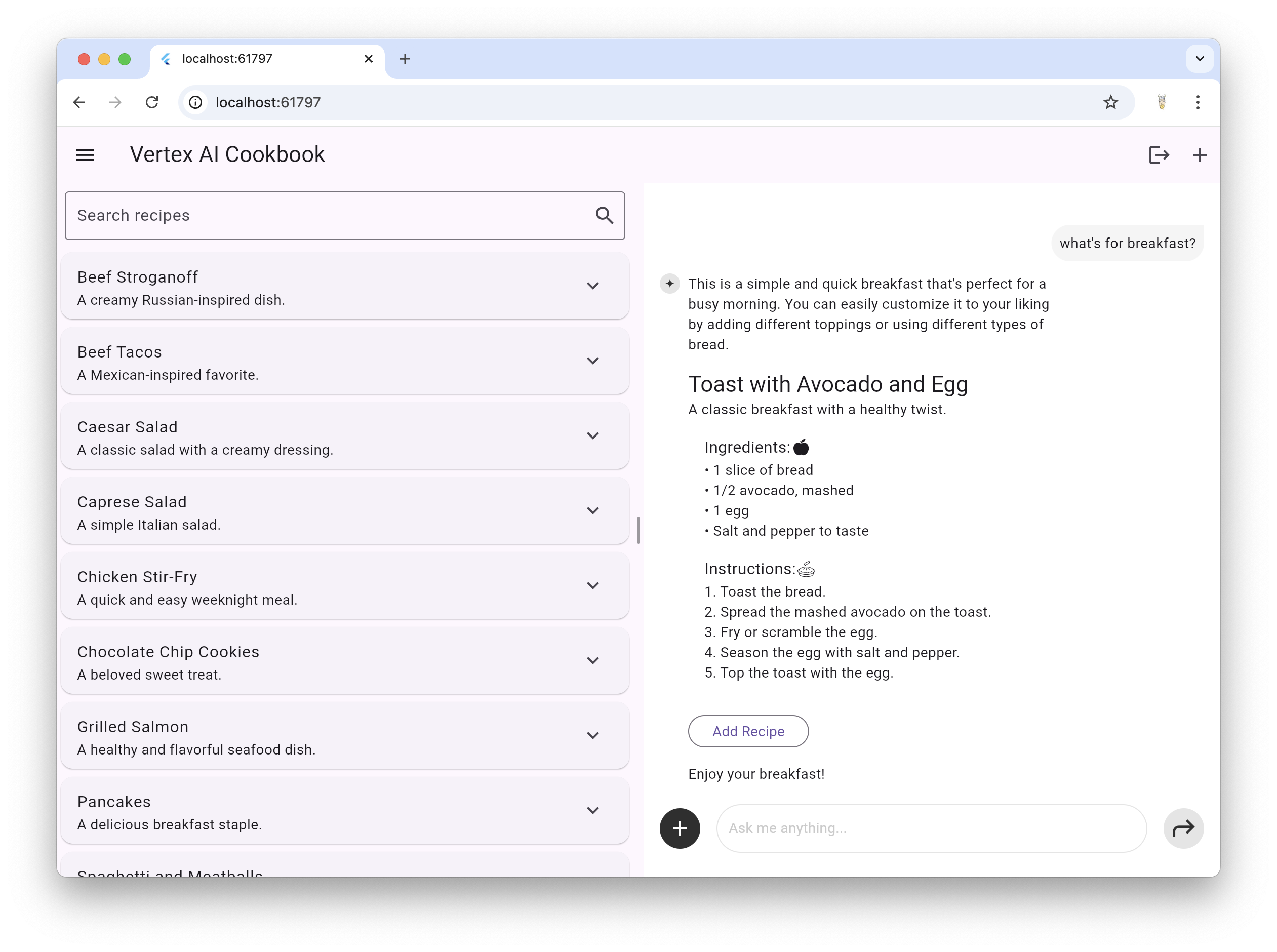 Vertex AI Cookbook split view