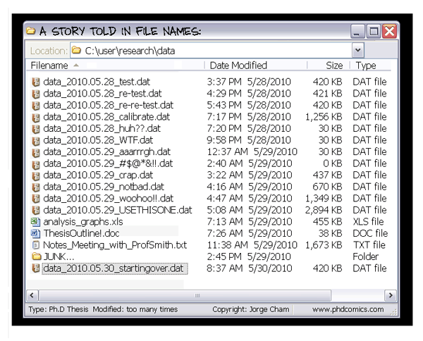 a bunch of file names for the same file