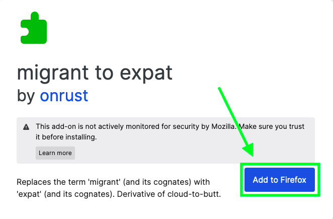 Drop-down menu with option to install add-on from file