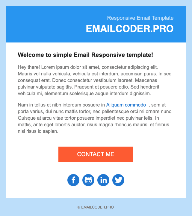 CSSCODER email template