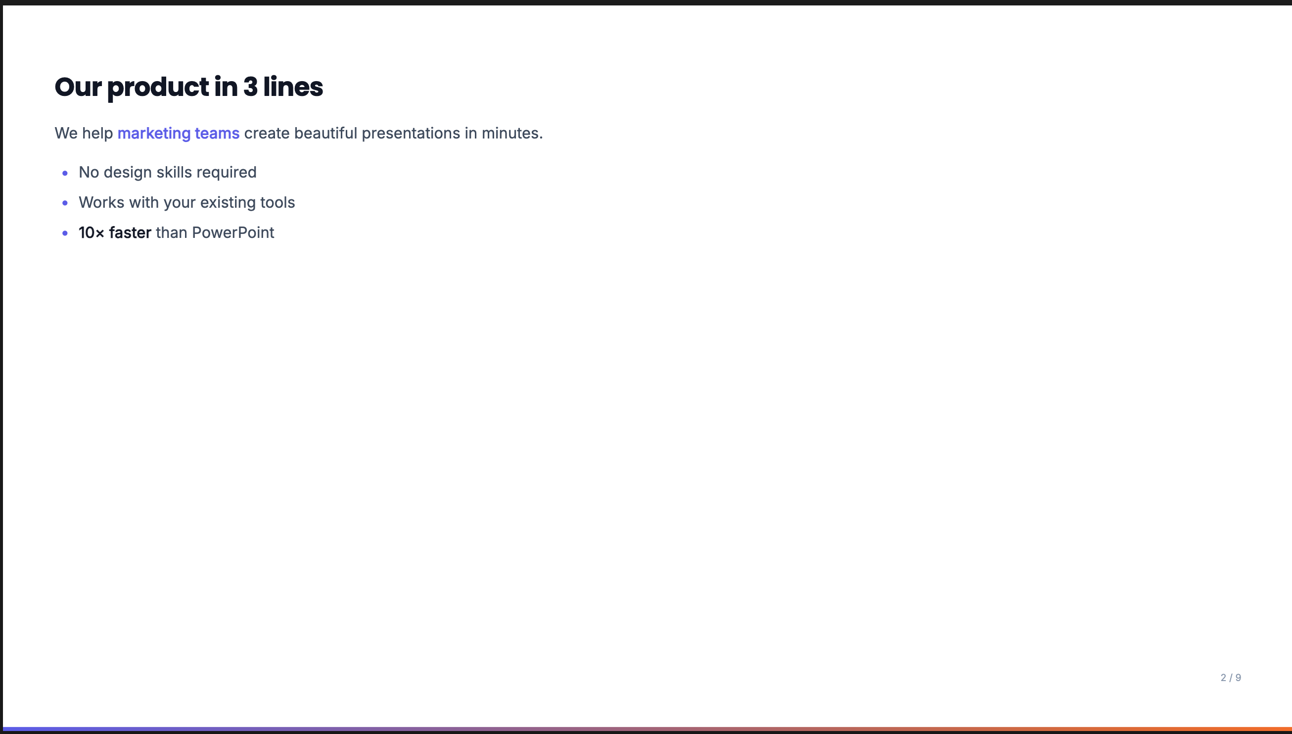 Aperçu du thème MARP Pitch (2)