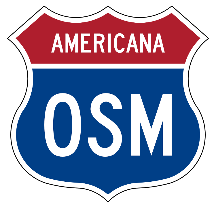 Americana map style logo