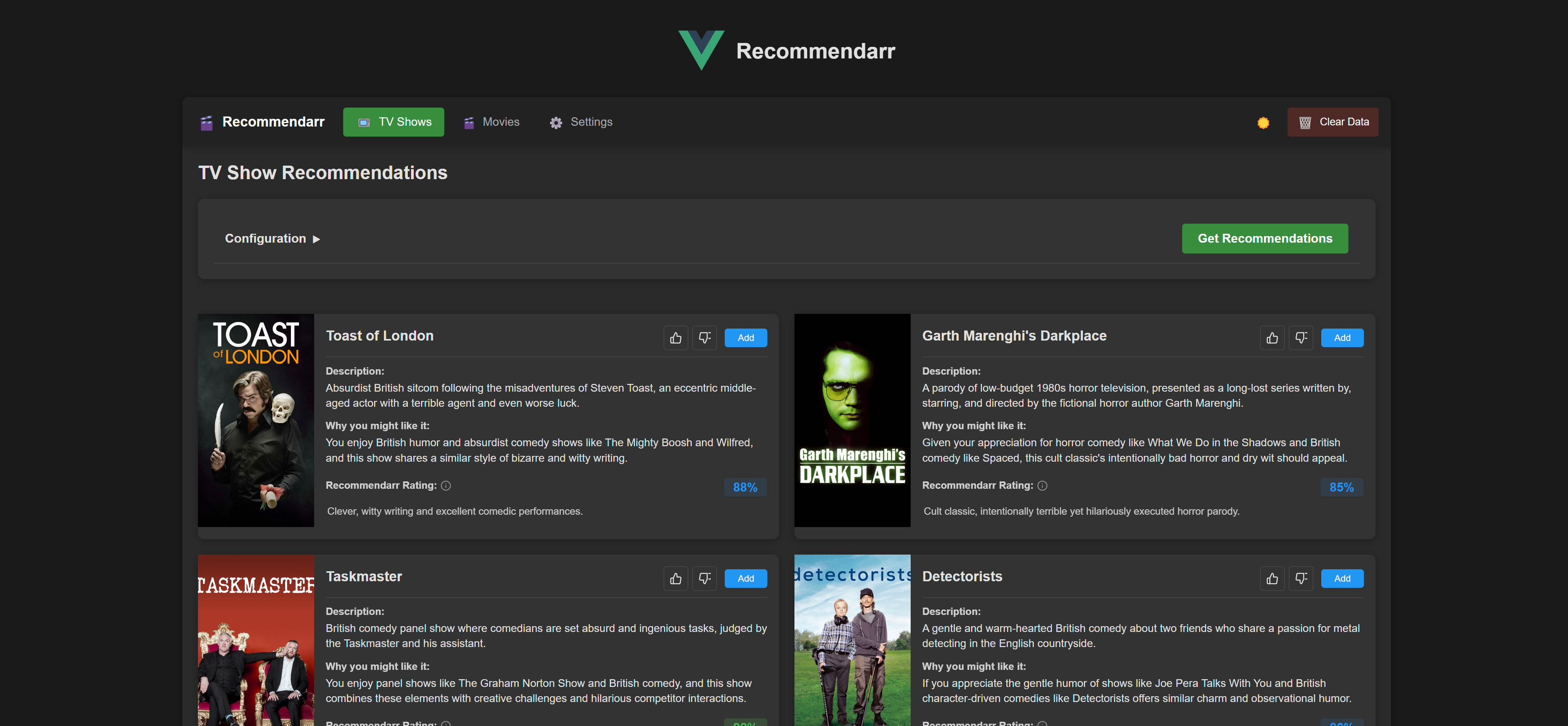 Recommendarr image 1