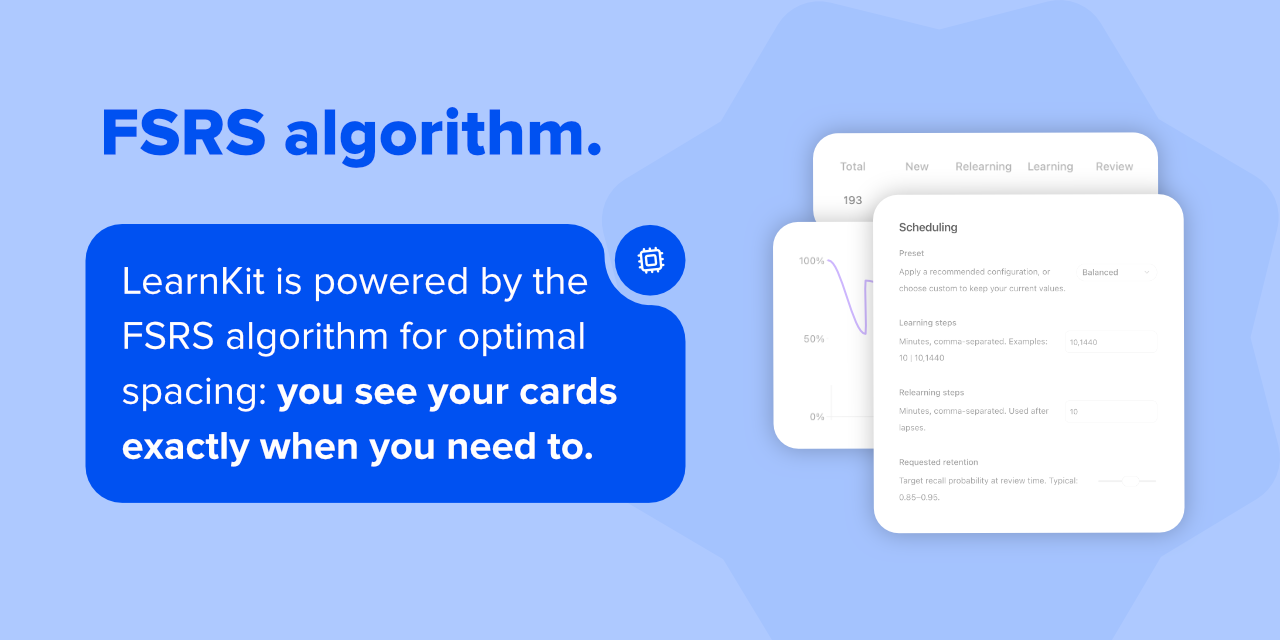 LearnKit Banner Three - FSRS Algorithm
