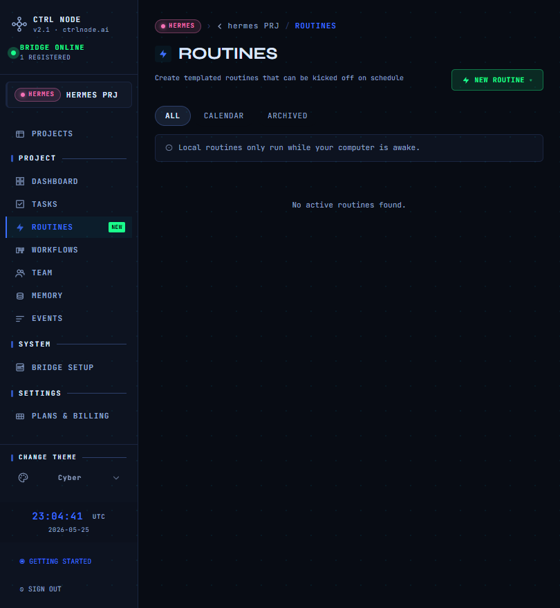 Routines list