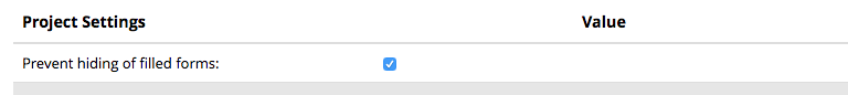 Prevent hiding of filled forms