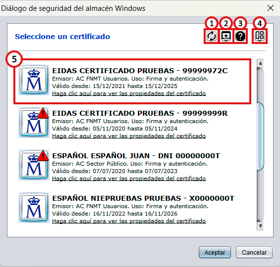Diálogo de selección Diálogo de selección