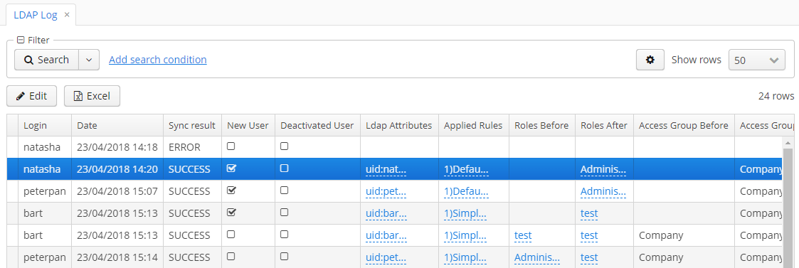 LDAP Log