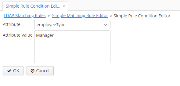 Simple Rule Condition Editor