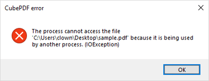 In case the PDF file is opened in another application