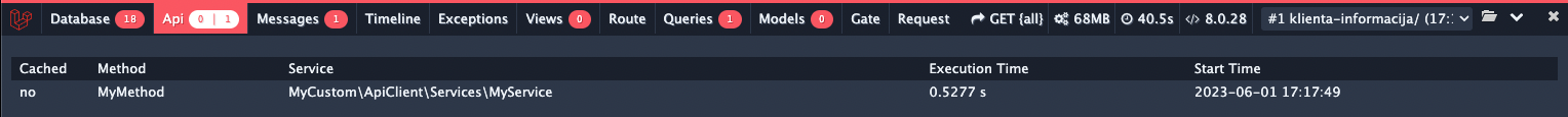 Debugbar integration