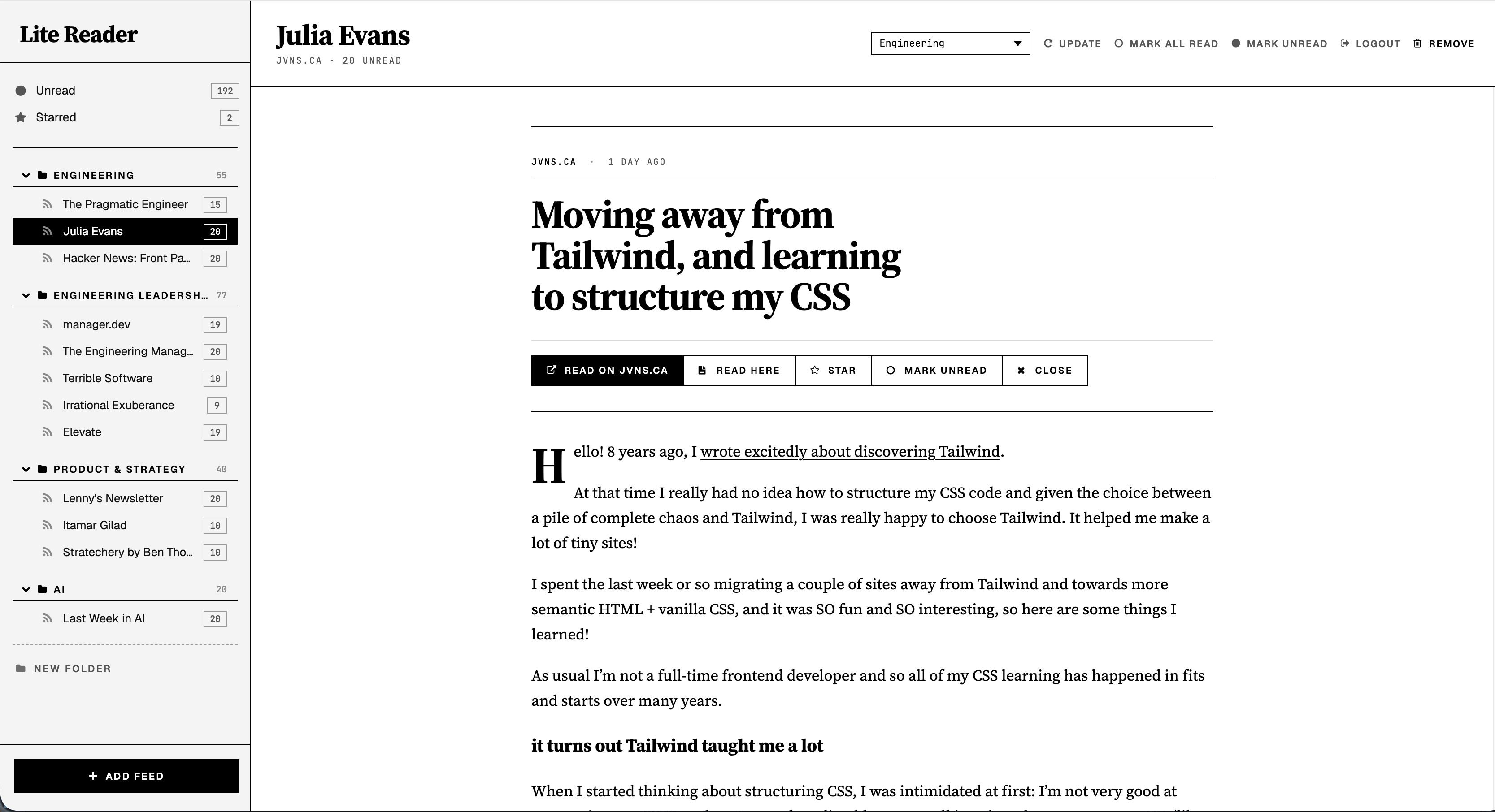 Article reader