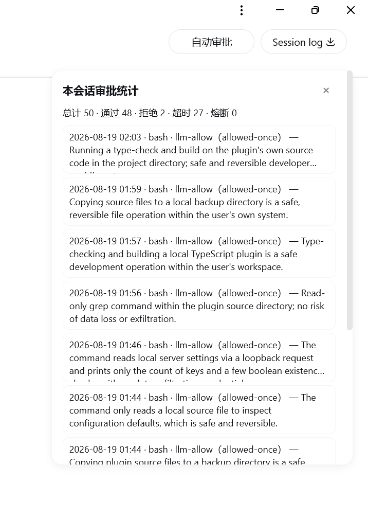 会话审批统计