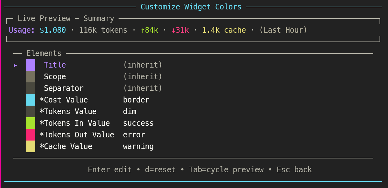 Customize Widget Colors