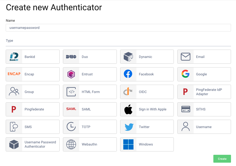 New Authenticator