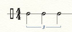 a half-note triplet