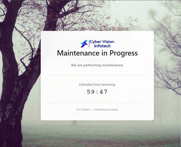 Maintenance Page