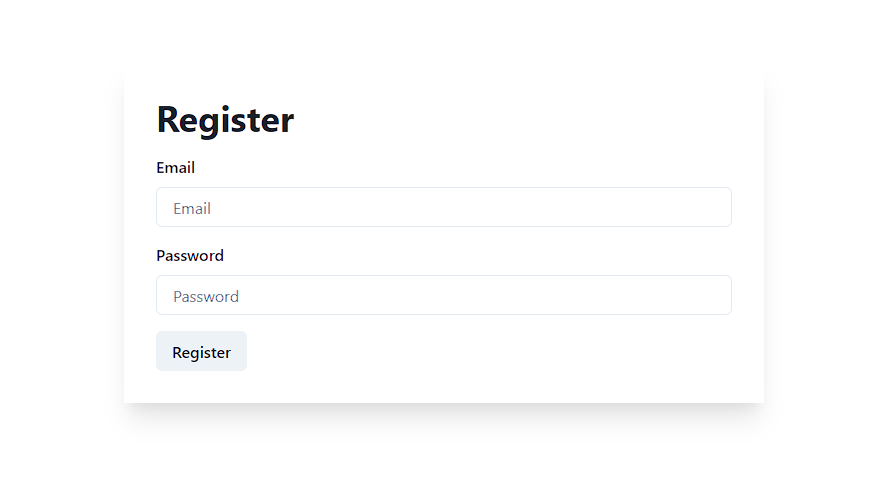 Registration Page UI