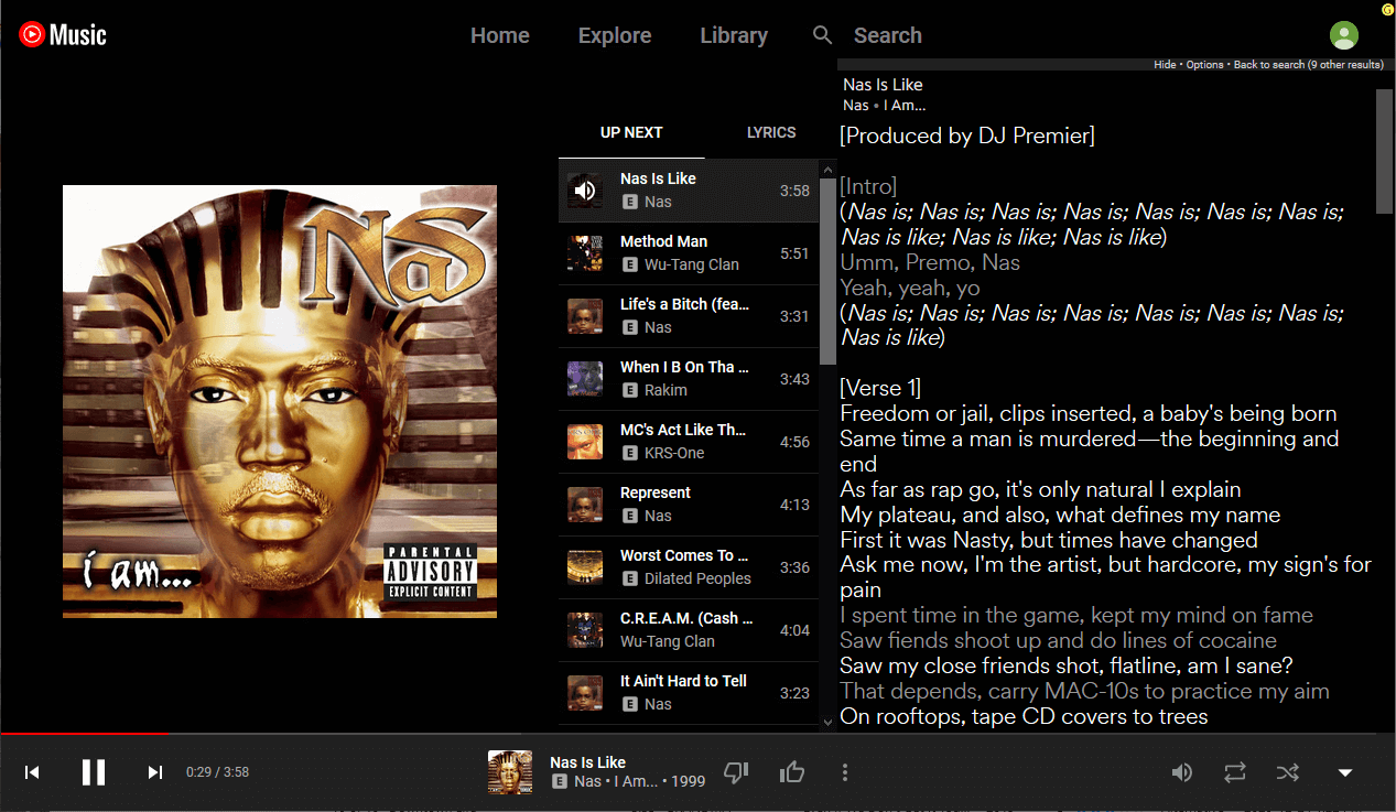 Screenshot of Spotify theme
