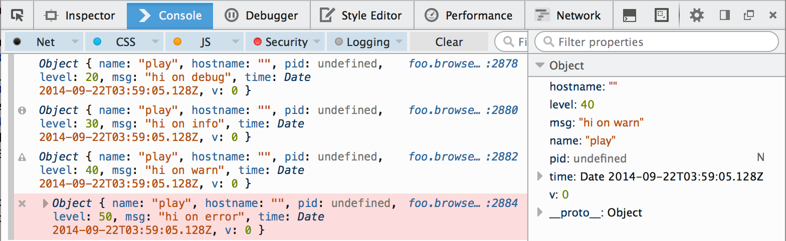 Bunyan + Browserify in theFirefox console