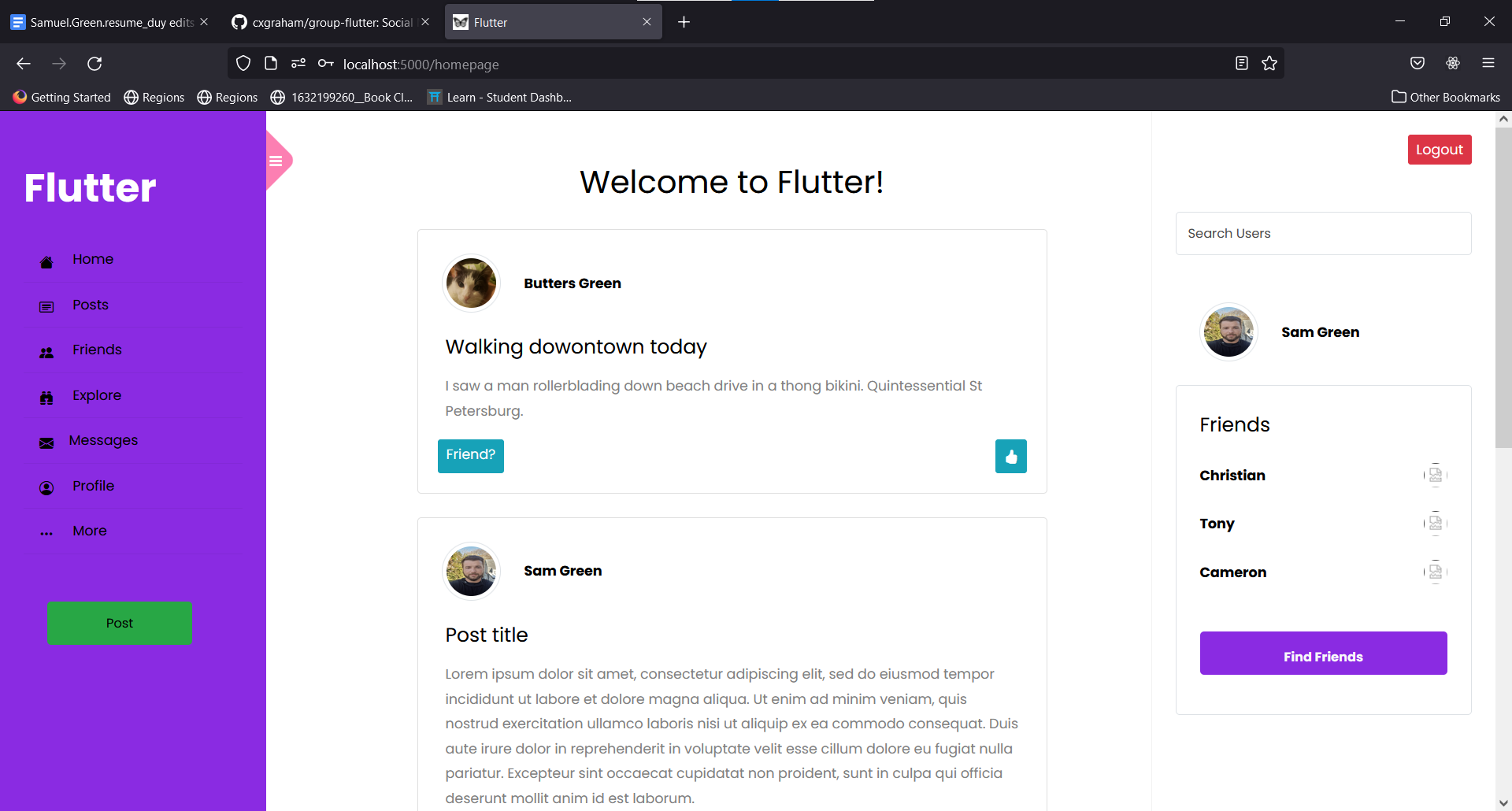 Flutter screenshot