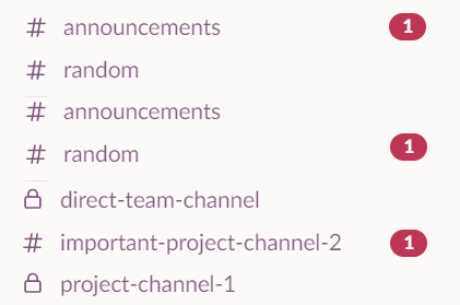 Slack channels