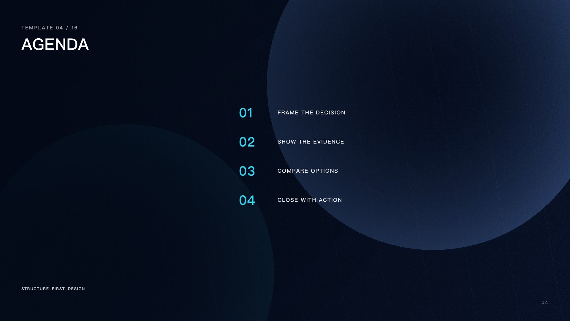 Lucent Dark design agenda preview