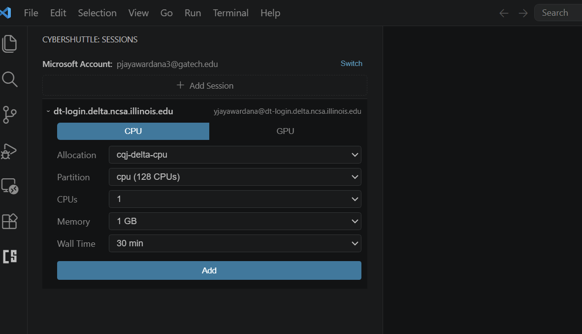 Resource configuration form