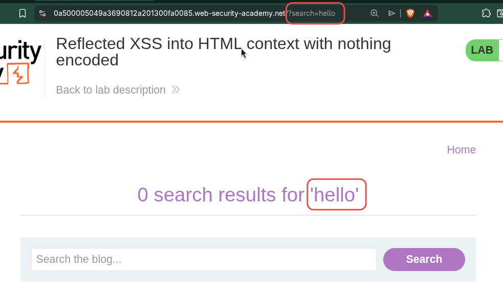 Result of Searching hello
