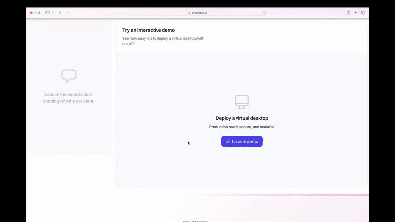Cyberdesk Demo
