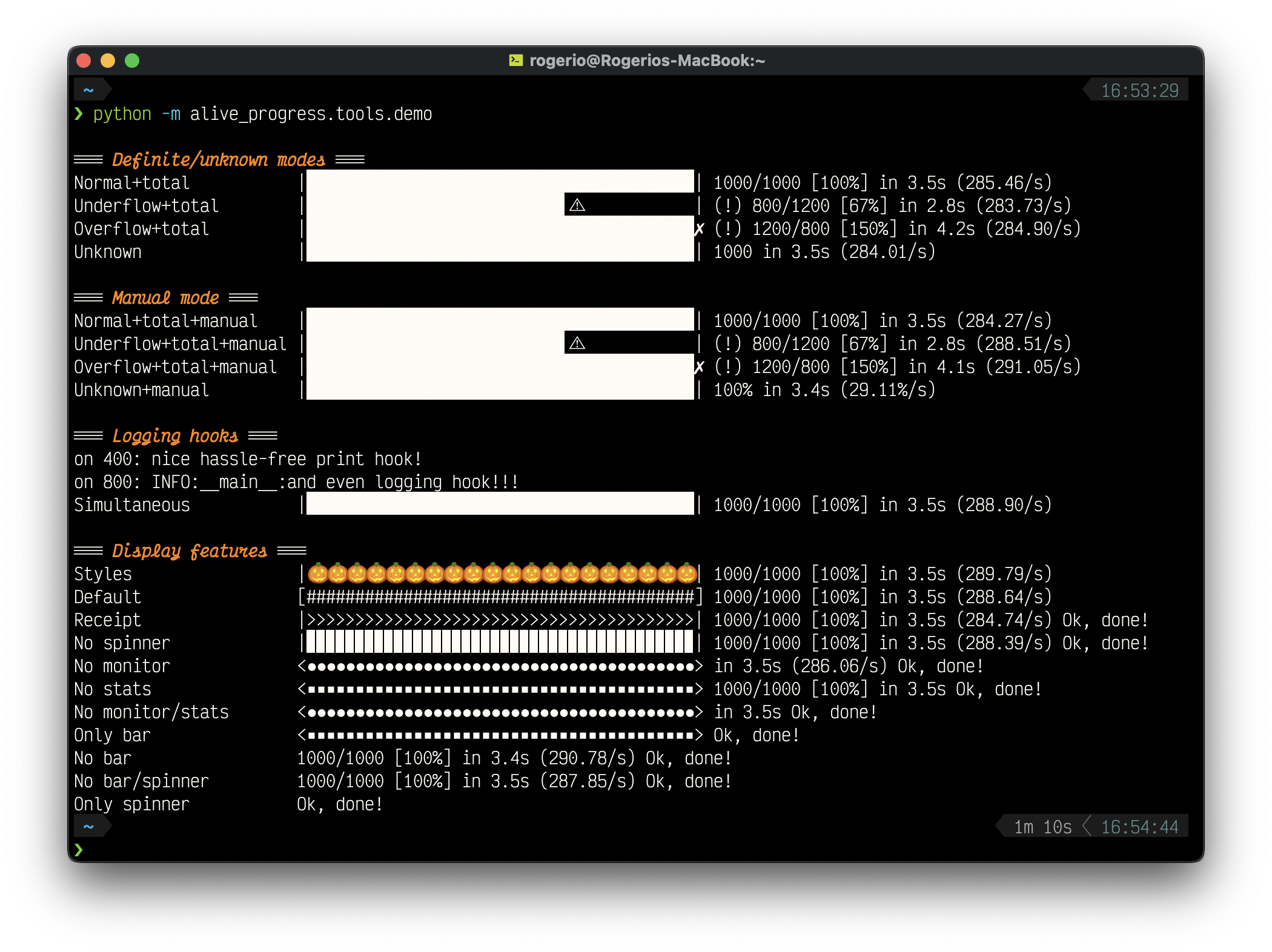 alive-progress demo-tool