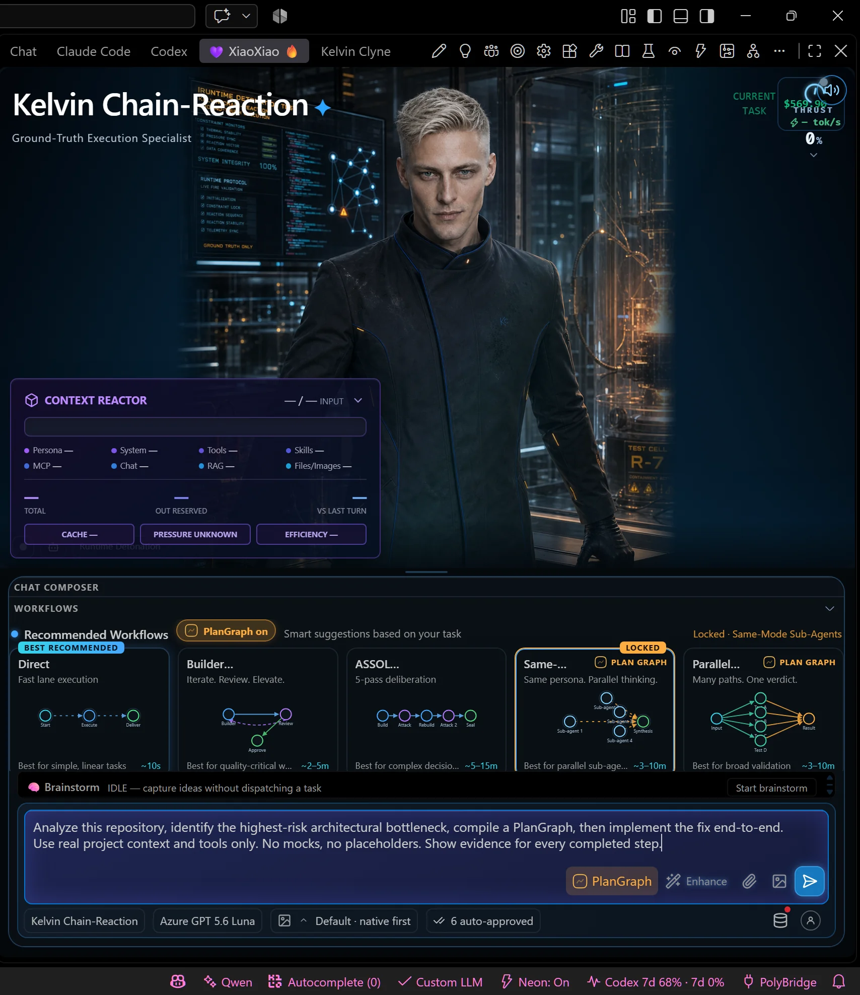 Kelvin Clyne in VS Code: Context Reactor, PlanGraph workflows, sub-agent orchestration, and the mission composer