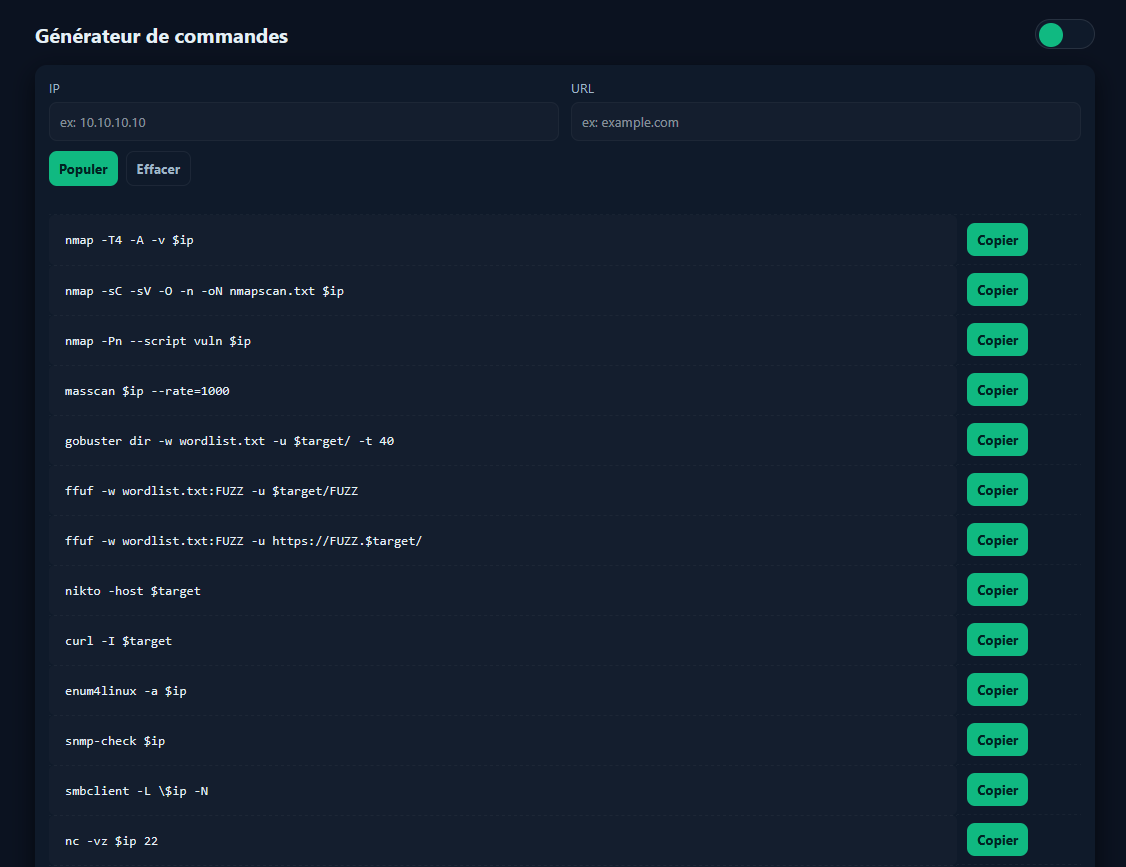 GitHub - cyberpoul/Pentest-tools: Pentest checklist et générateur de ...