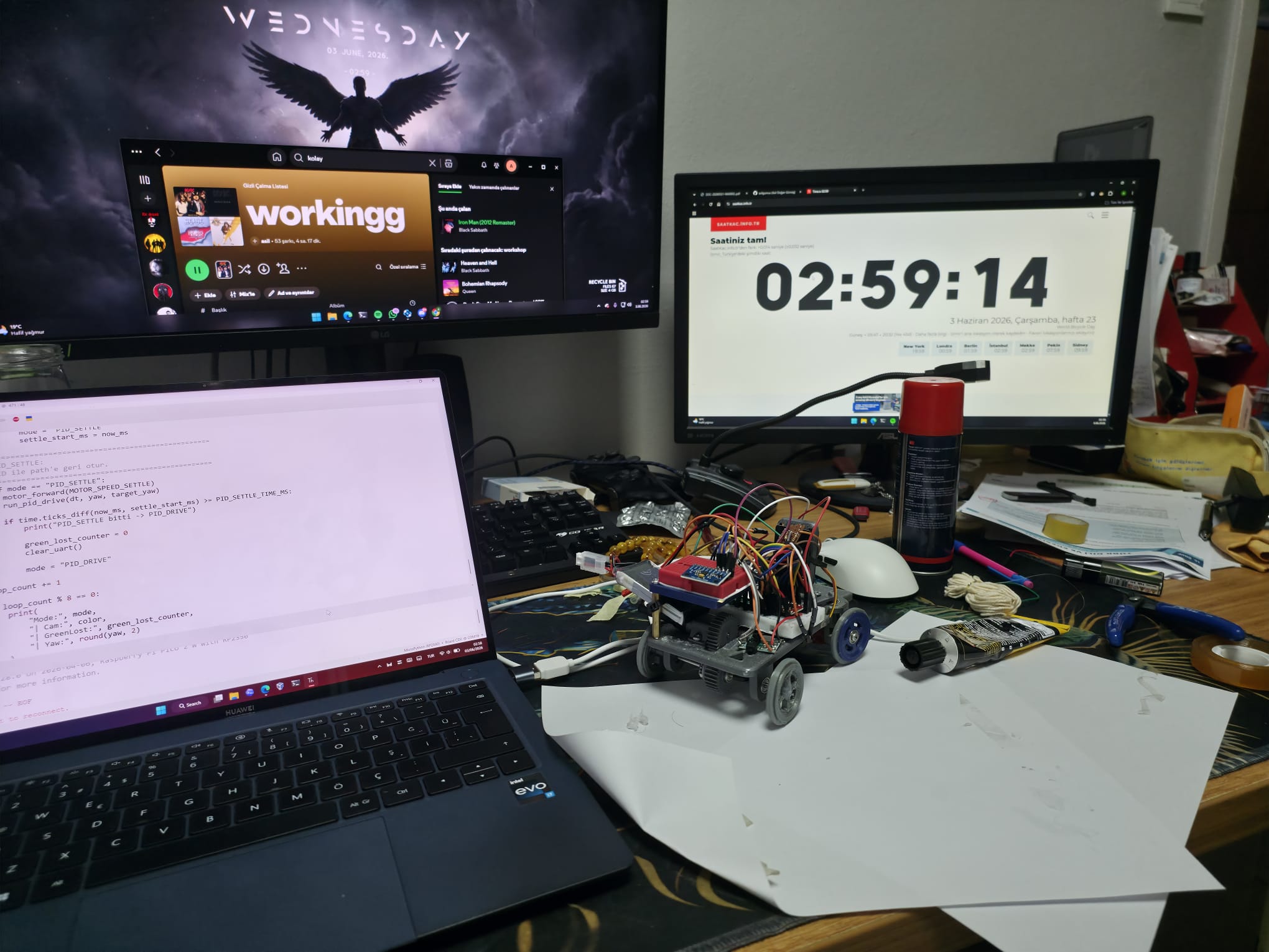 Robot bench wiring and development setup