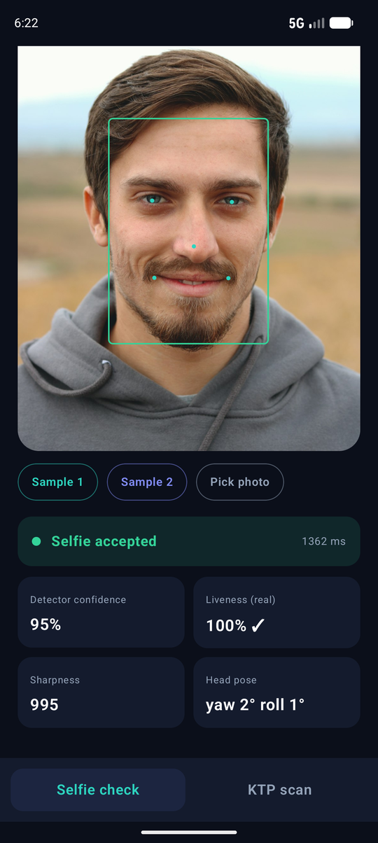 Selfie on Android