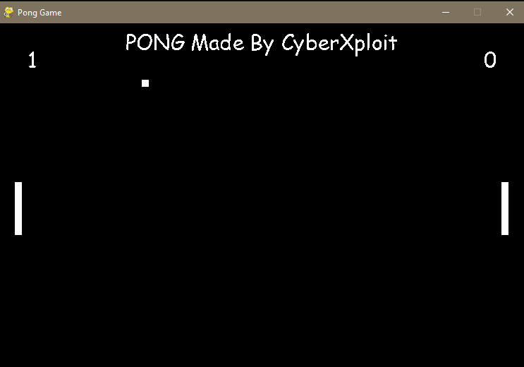 Pong Game Screenshot