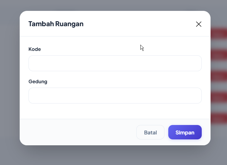 Admin Add Ruangan