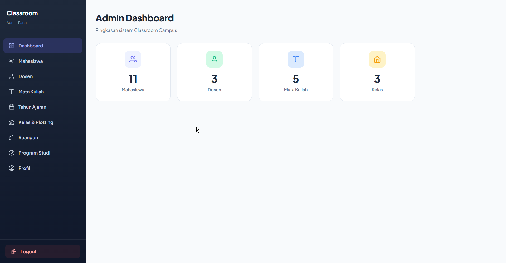 Admin Dashboard