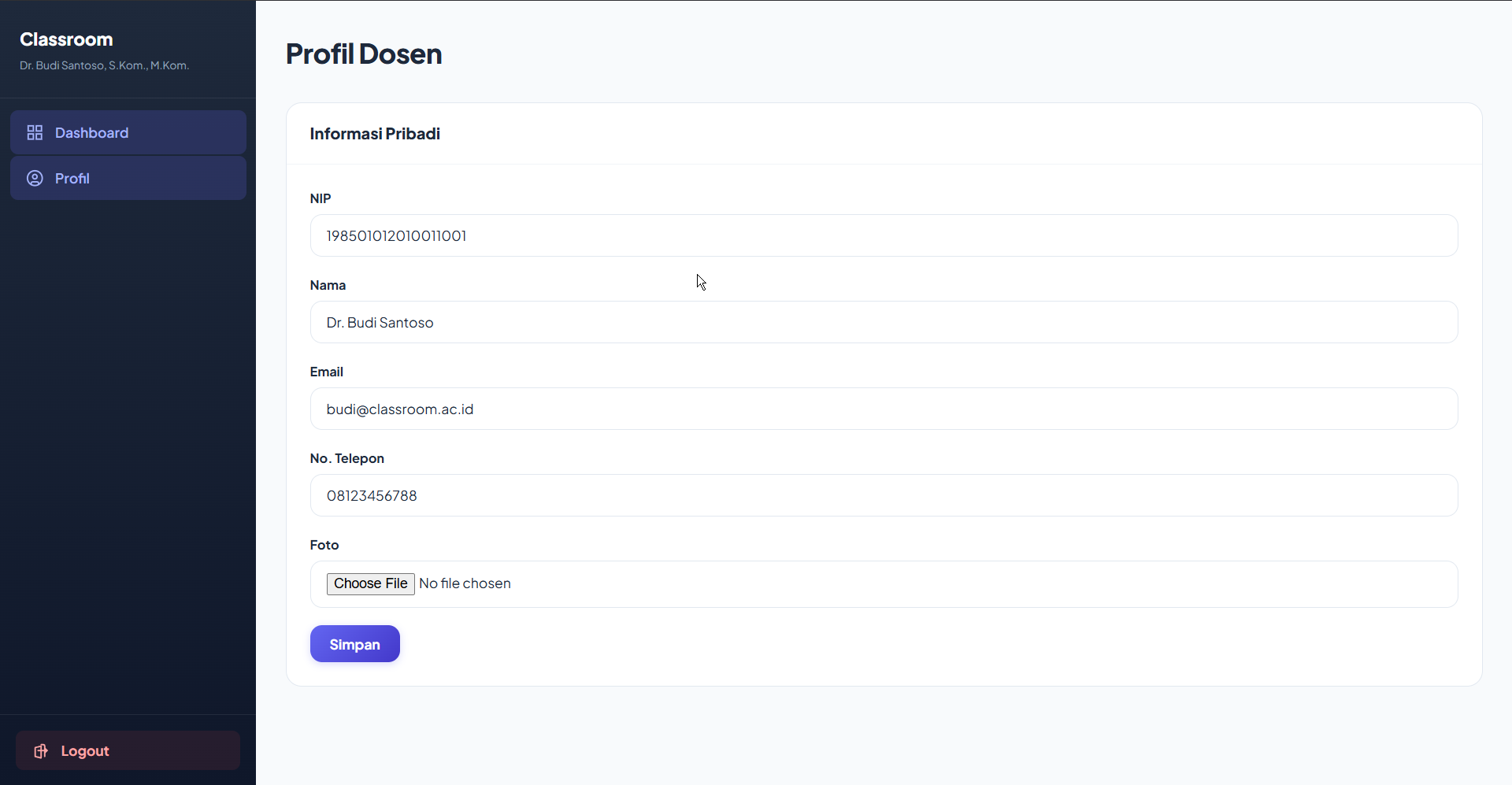 Dosen Profile