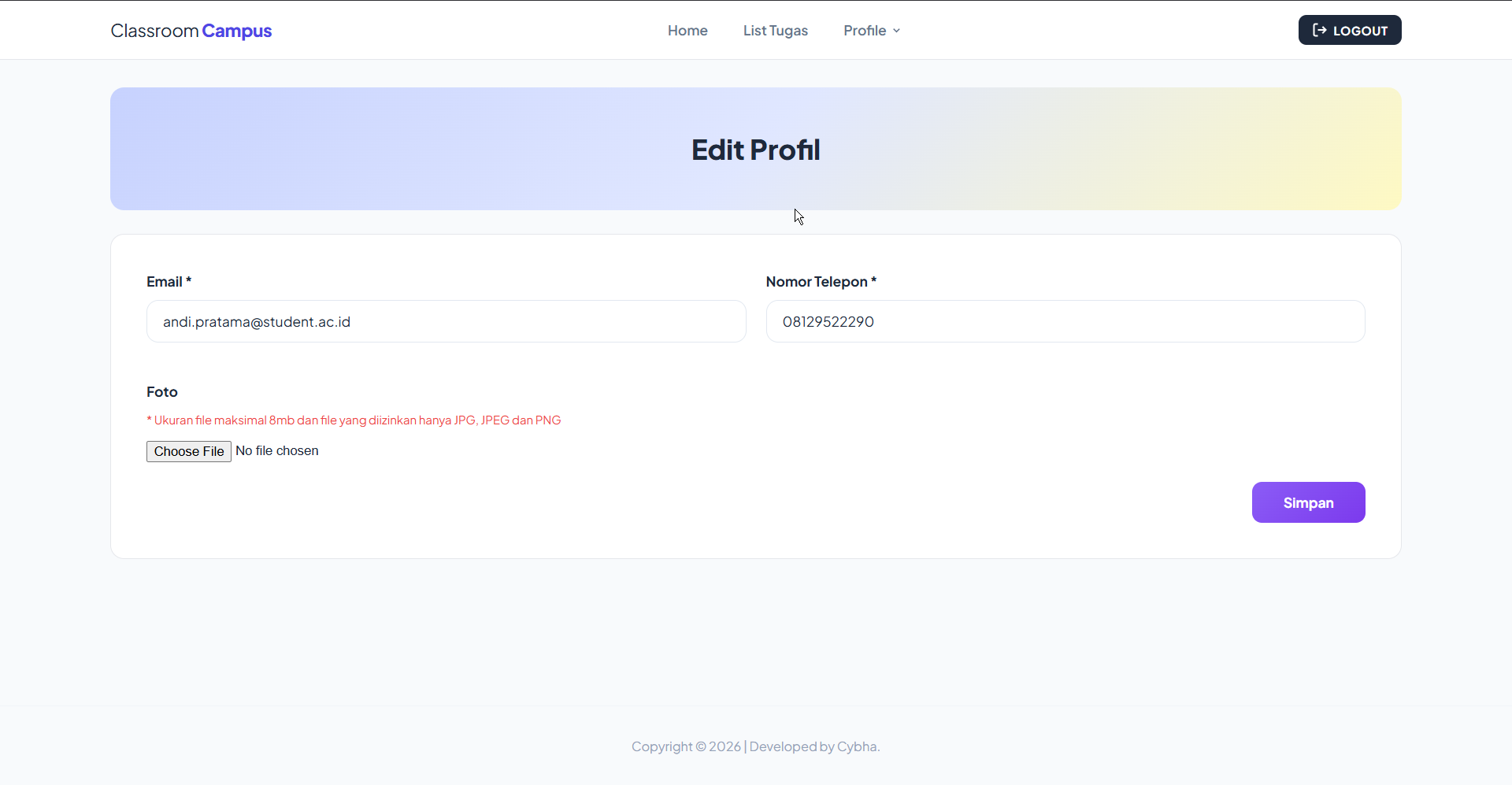 MHS Edit Profil