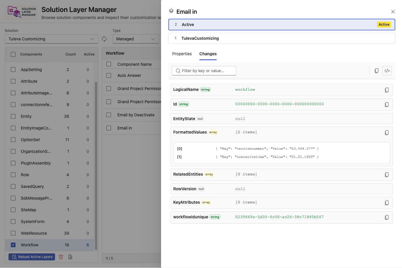 Solution Layer Manager - Light Theme