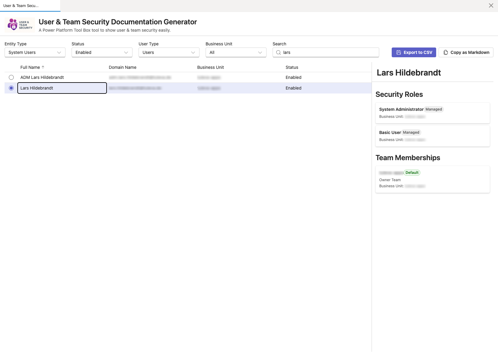 User & Team Security - Light Theme